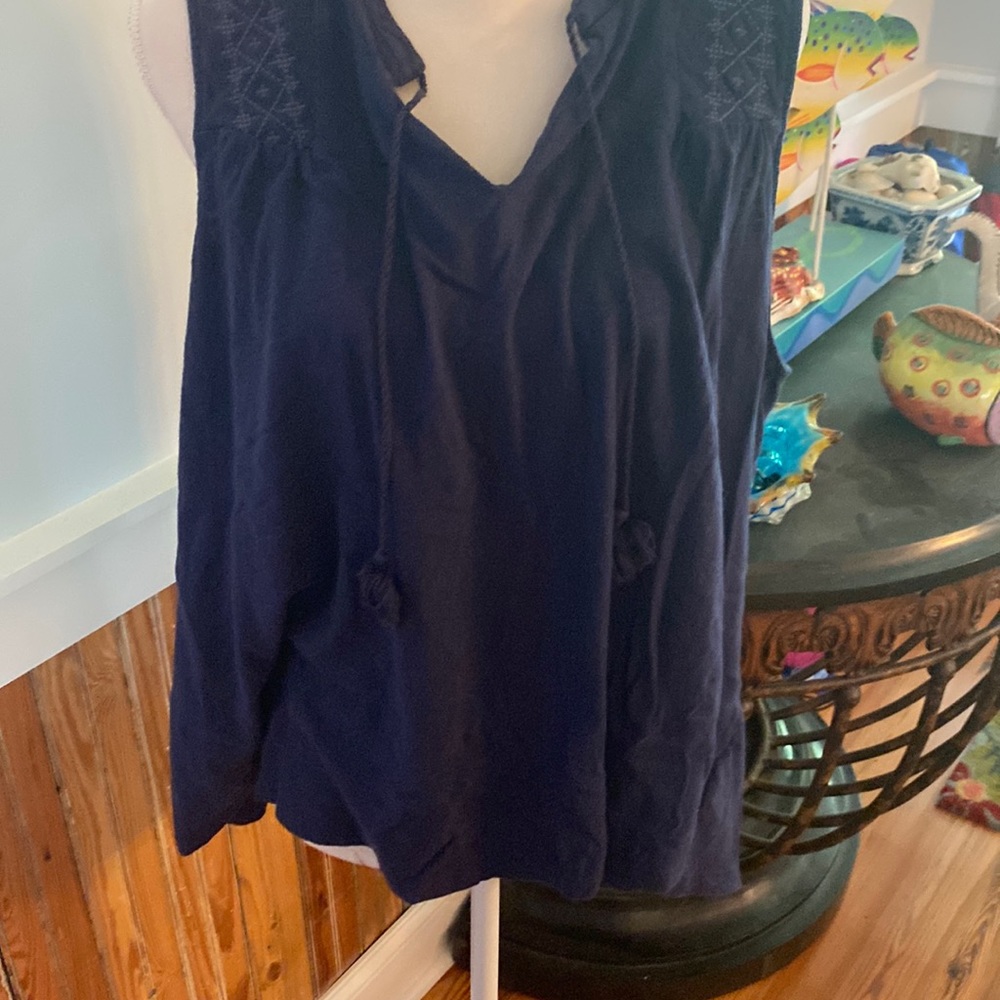 Navy Old Navy sleeveless top XL 100% cotton